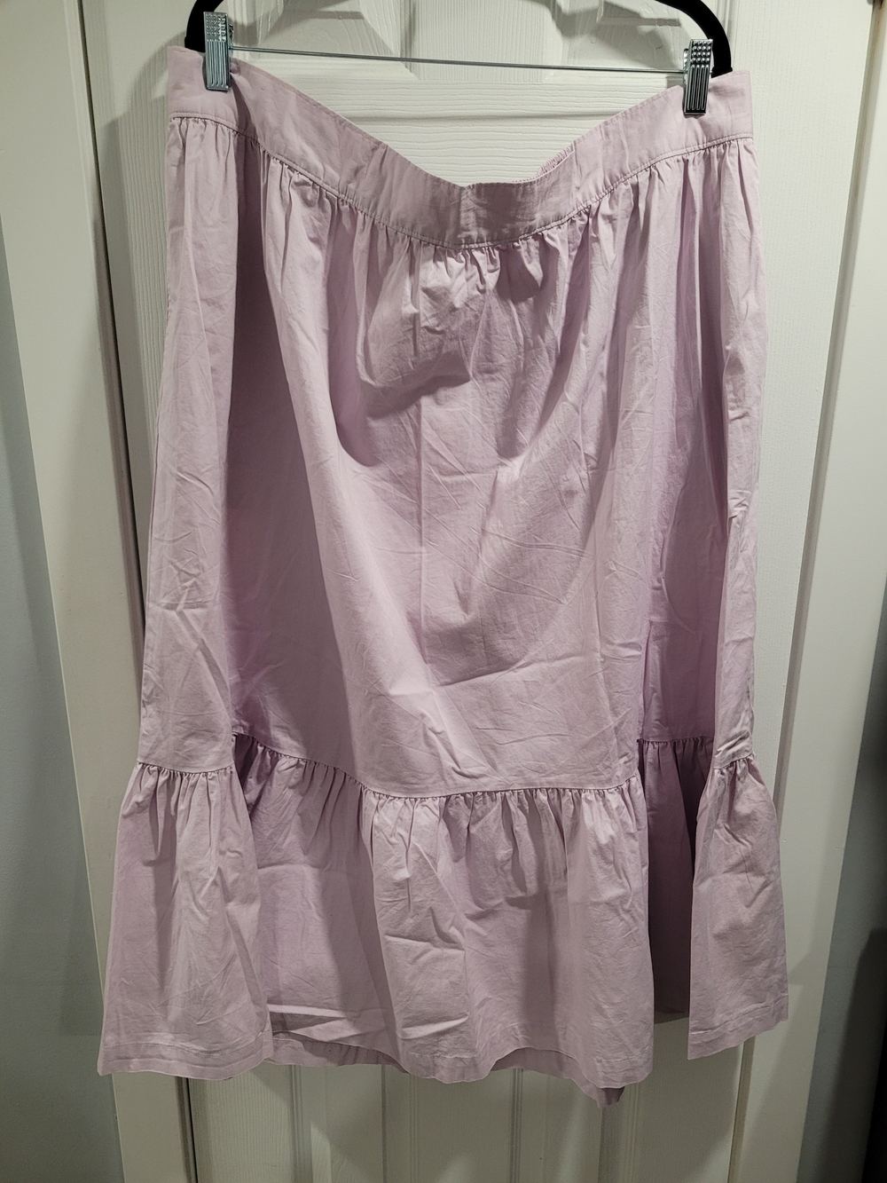 A New Day Women’s Lavender Tiered Cotton Skirt NWT Size 2X